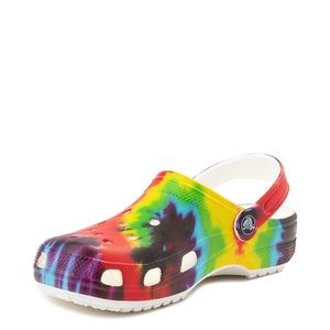 Rainbow Tye Dye Crocs